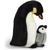 Living Nature AN392 peluche pinguino con pulcino, sconosciuto