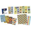 Totum Kit Creativo Sam Le Pompier-Sticker Box 12r+2s+bookl-Scatola di Adesivi più di 1000 con taccuino, 340008, Multicolore