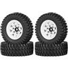 KEEDA 1,55 pollici RC pneumatici e lega Beadlock ruote cerchioni per 1:10 RC Crawler Auto Tamiya CC01 CC02 LC70 MST JIMNY AX90069 D90 (B bianco)