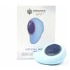 Organics Pharm Venice Italy CRYSTAL WAVE di ORGANICS PHARM, Spazzola Pulizia Viso Ricaricabile a 3 Velocità in Silicone Impermeabile | Applicatore a Caldo con Pietra di Quarzo Naturale | Biostimolazione LED (Azzurro pastello)