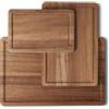 Amazon Basics - Taglieri in Legno, Set di 3 pezzi, Legno di Acacia, Pre-Trattato con Olio