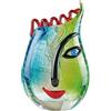 GILDE GLAS art Vaso viso - Scultura e oggetto decorativo fatto a mano - H 28 cm