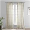 HPD Half Price Drapes Tende Trasparenti Ricamate in Lino per Soggiorno, 50 x 120 (1 Pannello), SHCH-SLWE5294-120, Suez Natural