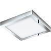 Eglo connect Fueva-C, lampada da soffitto Smart Home, in metallo pressofuso, plastica, colore: cromato, L: 30 x 30 cm, dimmerabile, bianco e colori RGB regolabili, IP44