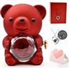 BlyeMichdi Orso Rosa Eterna Confezione Regalo, Confezione Regalo con Orsetto Rosa Eterna, Orsacchiotto Rosa Fatto a Mano, Regalo per Mamma, Festa della Mamma, Anniversario, Compleanno, Fidanzata