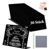 REBECCAGIBSON 32 pezzi 100 x 75 mm Ccartellini Prezzi a forma L con penna bianca e Tovaglie, Mini lavagna Piccola Lavagnette Messaggi Bordo,Piccole lavagne scrivere, per Caffetteria