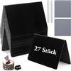 REBECCAGIBSON 27 pezzi Mini Lavagne in PVC Scrivere con penna bianca e Tateli Tavola, 100 x 69 mm Nero Mini Lavagne a forma V, Cartelli Alimentari lavagna,per panetteria, caffetteria