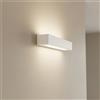 Applique da Parete 2xE14 Rettangolare 45cm in Gesso Pitturabile