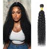 Weeybay Curly Wave Human Hair Bundles Capelli Veri Tessitura Natural Black #1B Color Capelli Naturali Umani Donna Human Hair Single Extensions Double Weft Weave 50g/Piece 34 Inch