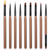 Bremorou Set di 9 pennelli per unghie - Dotting Painting Brush per nail art set di pennelli acrilici, pennelli per nail art, pennello per unghie in gel, pennello per unghie per salone, casa, manicure fai da te
