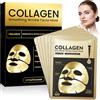 home harbor 6 Pezzi Maschera Collagene Viso,Skincare Maschera Idratante,Idratante e Illuminante Mask,Maschere Bellezza,Aumentare lucentezza e Umidità,Per La maggior parte dei tipi di pelle