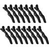 Yolev 15 fermagli per capelli a coccodrillo per lo styling sezionamento nero clip a coccodrillo per capelli in plastica clip per lo styling dei capelli con denti larghi e design a doppia cerniera per