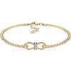Elli Bracciale Da Donna In Argento 925, Placcato Oro Con Crostallo, 18 Cm