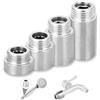 HSYTEK 4 prolunghe per rubinetto in acciaio inox, 1/2, prolunga per soffione doccia con filettatura interna e filettatura esterna, attacco acqua 1/2 x 10 mm, 20 mm, 30 mm, 40 mm, per rubinetti e soffioni