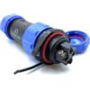 bayzconn SP21 4 poli Aeronautica Connettore, IP68 Impermeabile 4 pin Maschio Spina e Femmina Presa Connettore Rotondo in Linea Tipo Aviation Spina per Lampade Esterne 500V 30A (cavo a crimpare a vite 12 AWG)