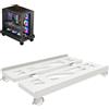 Ruikcoll Supporto per CPU mobile,supporto pc, adatto per PC Tower, supporto universale per CPU a quattro ruote, supporto per computer desktop. (bianco)