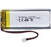HXJNLDC Batteria ricaricabile al polimero di litio CC 3.7V 900mAh 702050, adatta per prodotti elettronici fai da te 3.7-5V con sostituzione della batteria a 2 fili incorporata e luci LED