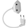 YINGAYOU Prolunga Elettrica Europea 2.5A 250V 625W 90 Gradi Cavo Prolunga Elettrica 2x0.75 mm² per Elettrodomestici, Lampada, TV (Bianco, 0,6 m)