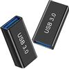 leizhan Adattatore USB 3.0/3.1, USB femmina a femmina OTG Disponibili per la Ricarica Rapida e il Trasferimento Efficiente dei Dati (2 Pack)