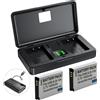 LIFEMOI 2 confezioni di caricabatterie SLB-10A (1400 mAh) (incluse due batterie) compatibili con fotocamere Samsung WB150F WB850F EX2F WB200F WB800F PL60 NV9, L100/110/210/310W