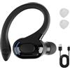 Kioylmo Auricolare Bluetooth Mono Senza Fili V5.2, Auricolare Bluetooth Singolo con Microfono Integrato, Auricolari a Mani Libere, Gancio Anticaduta 360°, Cuffie Compatibile con iPhone, Android e PC