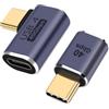 leizhan 40Gbps Adattatore Tipo C, Curve dritte e a 90 gradi (2 Pack), USB-C OTG Disponibili per la Ricarica Rapida e il Trasferimento Efficiente dei Dati- Blu Navy