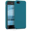 kwmobile Cover per Apple iPhone SE (1.Gen 2016) / iPhone 5 / iPhone 5S Custodia - Back Case per Smartphone in Silicone TPU - Protezione Gommata - petrolio