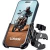 LUROON Supporto Telefono Moto[1S Blocco]360° Rotazione, Porta Cellulare Moto Universale, Stabile & Sicuro Manubrio Supporto Cellulare Bicicletta per iPhone 16/15/14/13/12 e 5.4-7.2 Smartphone
