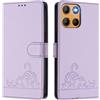 MOJIA Cover per Motorola Moto G17 / G15 / G15 Power, Custodia Portafoglio in Pelle PU Premium, Custodia a Libro per Telefono con Porta Carte Con Funzione Antifurto RFID. Viola