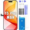 FTDLCD® Display per iPhone 15pro Max 6.7 Schermo di ricambio FHD 120Hz Touch Screen 3D Touch Digitizer Assembly e kit di riparazione