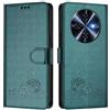 MOJIA Cover per Oukitel C5, Custodia Portafoglio in Pelle PU Premium, Custodia a Libro per Telefono con Porta Carte Con Funzione Antifurto RFID. Verde scuro