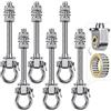 Dolibest Ganci per Altalena da Esterno, Acciaio Inox Montaggio Kit Cuscinetto Set per Interni All'Aperto Parco Giochi Sedia Yoga Corda Punching Bag Sandbag, 6pcs/1500lbs