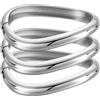 Emibele Oro Bangles per le Donne, 3PCS Chunky Bracciale d'argento con Cerniera Bracciali Bangle Aperto per le Donne, Ampio Braccio Polsino Chunky Gioielli Regali per San Valentino Natale Compleanno