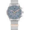 Tommy Hilfiger Orologio Analogico Multifunzionale al Quarzo da Donna con Cinturino in Acciaio Inossidabile