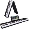 Coolmusic 88 tasti illuminati tastiera semi-pesata portatile per pianoforte digitale Bluetooth pieghevole, ricaricabile