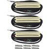 FLEOR Binario caldo in ceramica Set di pickup Humbucker a singolo avvolgimento Micro manico/centro/cavalletto per chitarra elettrica stile ST, crema
