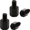 MAEXUS Viti Specchietto Retrovisore Moto Riser Extender M8, Adattatore Filettato per Barra con Prolunga Regolabile in Altezza (M8-M10)