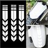 Adunsiaoto 3 Pezzi Adesivi del Parafango Anteriore del Motociclo, Universal Adesivo Decorativo Parafango Moto, Adesivo Freccia Impermeabile per Automobili/Bici/Motociclo/Camion(Bianco)