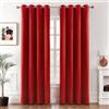 MIULEE Tende Oscuranti per Interni 2 Pezzi 140x245 CM, Tenda Rosso Moderna per Soggiorno, Tende Coprente Termiche Isolanti per Interno con Anelli, Tenda Oscurante Finestra Camera da Letto Salotto