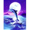 SANHOOII 40 x 30 cm 5D Diamond Painting kit completo drill per DIY Mosaico Painting Puzzle Ricamo a Punto Croce Diamond Painting per la decorazione da parete (dolfine)