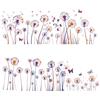 CRASPIRE 8 Fogli di Adesivi Murali di Tarassaco Fiori Primaverili Adesivi per Finestre in PVC Autoadesivi Impermeabili per Finestre Decorazione da Parete per Camera da Letto Soggiorno Scale Cameretta