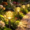 Quntis Luci Solari da Giardino LED 6 Pezzi Lampade Solari da Giardino con Automatica on/off 3200K Luci da Esterno Giardino Decorative IP65 Impermeabile per Cortile Prato Piscina Patio Vialetto Alberi