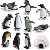OUKEYI Set di 11 mini animali artici, realistici pinguini artici, set da gioco per habitat invernale, giocattoli educativi per la prima volta, decorazione per torte, decorazioni per feste di