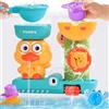 hifunti Giochi Bagnetto Neonato, Giochi Bambini 1 Anno Giocattoli Vasca da Bagno Bambini Include 1 Mestolo 3 Tazze Impilabili con Animali Marine e 3 Ventose Regalo Bambina Bimbo 1 2 Anni Giochi Spiaggia Acqua