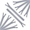 Trimz Cerniera a Senso Unico, con Denti da 4 mm, 45 cm, Colore Grigio, 10 Pezzi, Poliestere, unità
