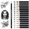 LAMXD 14 Matite da Disegno, Matita da Schizzo 12B, 10B, 8B, 7B, 6B, 5B, 4B, 3B, 2B, B, HB, 2H, 4H, 6H