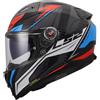 LS2, Casco Moto Integrale VECTOR II CARBON SAVAGE White Blue Red, 4XL