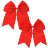 Yolev 2 Pezzi Fiocco per Capelli Cravatta Rosso Grande Fiocco Elastico per Capelli Cheerleader Fiocco Accessori per Capelli Copricapo per le Signore Ragazze Festa di Natale