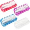 KMKANPO 4 PCS Spazzola Per Unghie,spazzolino per unghie mani,Spazzole per la Pulizia plastica,Universale,Per Pulizia di mani Delle Unghie(4 Color)