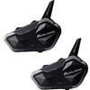 Midland - Interfono Moto Bluetooth Coppia BTR1 Advanced Twin, Auricolari Casco Moto Impermeabili IPX6, 1,2Km, 4 Persone Conference, Batteria 23H, Cancellazione Rumore, Audio HD, Conforme ECE2206
